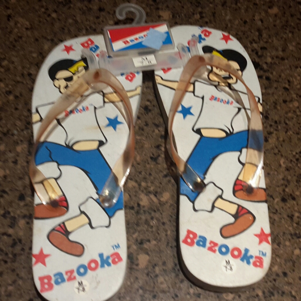 Bazooka Joe flip-flops new